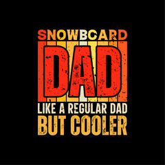 Naklejka na ściany i meble Snowboard dad funny fathers day t-shirt design