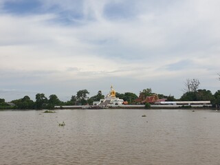 thai temple on the river