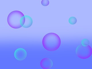 Purple background with bubbles soap