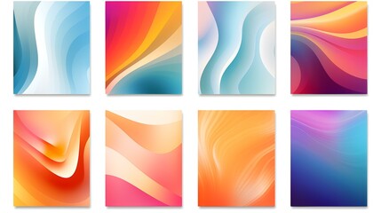 Set of colorful vector abstract backgrounds for business brochures, flyers and presentations