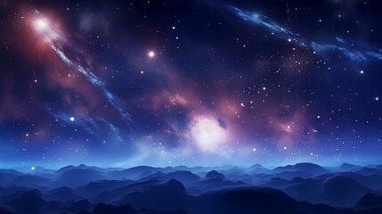 Fantasy space background with stars and nebula. 3d rendering