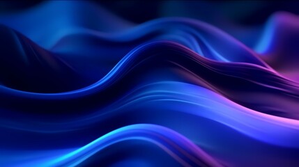 abstract blue background with smooth lines in it. 3d rendering