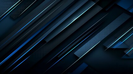 Abstract dark technology background with blue lines. Vector illustration eps10