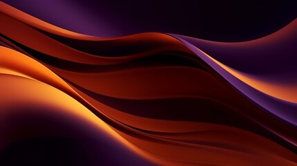 abstract background with smooth wavy lines in orange and purple colors