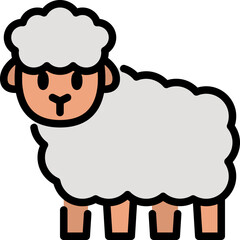 sheep color outline icon