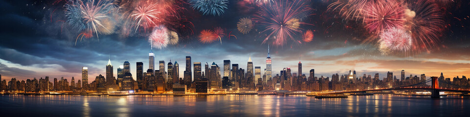 Feuerwerk an Silvester in New York