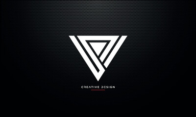 VP or PV Alphabet letters logo monogram