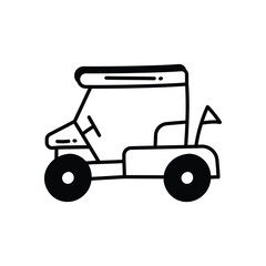 Golf Cart icon vector stock illustration