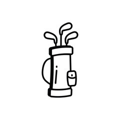 Golf Bag icon vector stock illustration