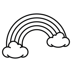 Rainbow icon design, illustration design