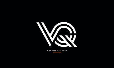 Alphabet letters VQ or QV logo monogram