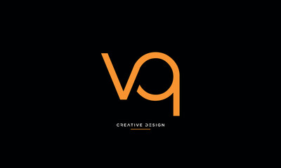 Alphabet letters VQ or QV logo monogram
