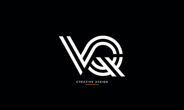 Alphabet letters VQ or QV logo monogram