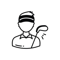 Golf Player icon vector stock illustration