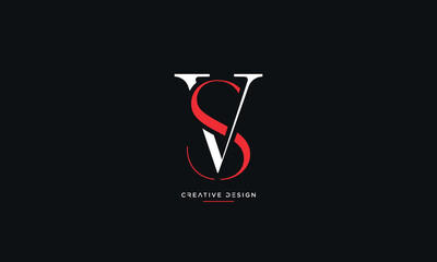Alphabet letters logo icon VS or SV