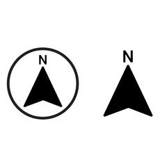 Arrow Compass Icon Vector Logo Template. North Direction.