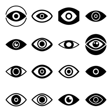 Set of eye icon. Pictogram vector design.