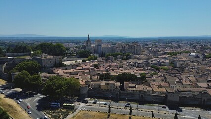 drone photo Avignon France Europe