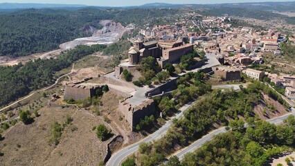 drone photo Cardona Castle, Castillo de Cardona Spain Europe	