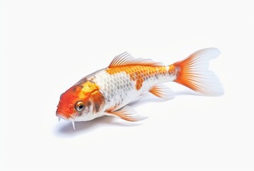 Fototapeta premium beautiful koi fish on a white background. generative ai