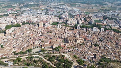 Fototapeta premium drone photo Xàtiva Spain Europe