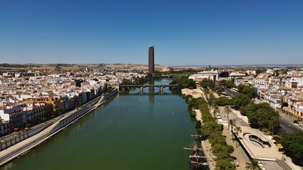 Fototapeta na wymiar drone photo Sevilla Spain Europe