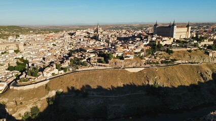 Fototapeta na wymiar drone photo Toledo spain europe
