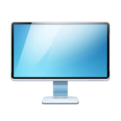 Computer Monitor Isolated on Transparent or White Background, PNG