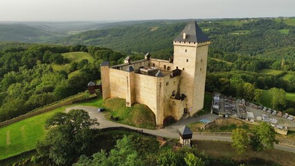 drone photo Mauvezin castle, Château de Mauvezin France Europe