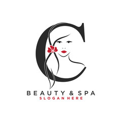 Vector letter c design with creative unique element idea concept and icon