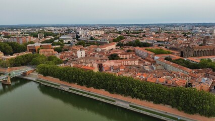 Fototapeta na wymiar drone photo Toulouse france europe