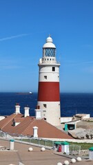 Fototapeta na wymiar photo Europa Point Lighthouse Gibraltar United Kingdom Europe