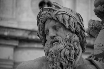 Fountain of the Four Rivers in Piazza Navona Rome in the historic center of Rome, Italy © lucazzitto