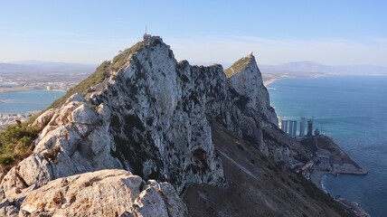 drone photo rock of Gibraltar United Kingdom Europe