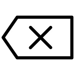 Delete or backspace button icon