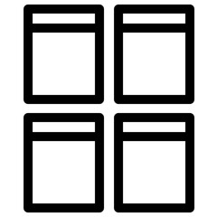 Icon of multi apps window or multitasking