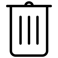 Trash bin icon or delete for ui