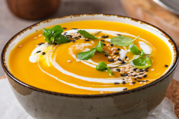 Creamy pumpkin soup