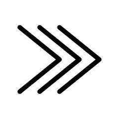 Vector line icon arrow right provide clear direction and navigation cues. Next icon in the application interface indicates the progression of a task.