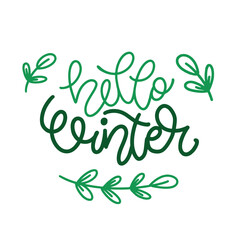 Handwritten grunge colorful Hello winter inscription. 2024 new year hand drawn calligraphy lettering for diary, calendar, planner, poster, greeting, save the date card. Vector illustration. . Vector