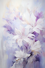 Abstract painted floral background