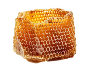 Honeycomb on a light transparent background. PNG file. Generative artificial intelligence