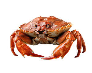 Crab on a light transparent background. PNG file. Generative artificial intelligence