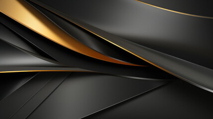 A vibrant black and golden abstract background, ideal for luxurious presentation settings.