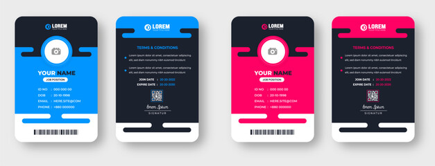 corporate Modern office Identity Card or elegant business company id card design template.