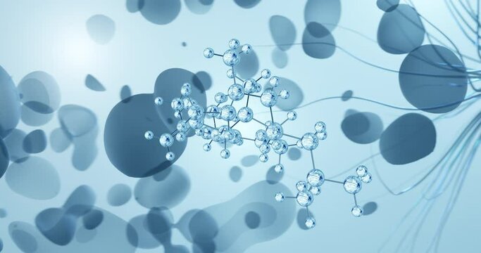 Cholecalciferol rotating molecular 3d structure ball-and-stick model, looped video vitamin d3
