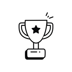 Trophy icon vector stock illustration