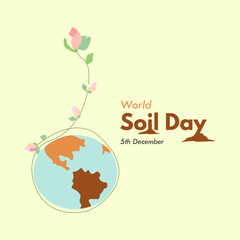 World Soil Day concept design. World Soil Day is observed on December 5. Vector, illustration.