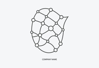 Obraz premium Human brain medical vector icon illustration isolated on white background