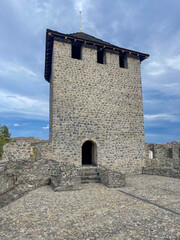 Fototapeta na wymiar Medieval fortress on a mountain in the city of Uzice, Serbia, Dzhetinje gorge